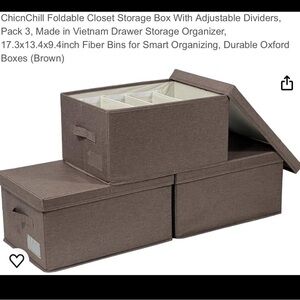 NWT ChinChill Foldable Closet Storage Box